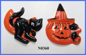 Flat Pumpkin/Moon Blk Cat