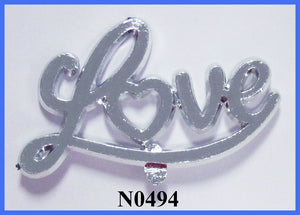 Silver 'Love' Script