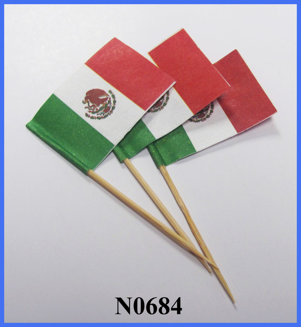 Paper Mexican Flag Pick