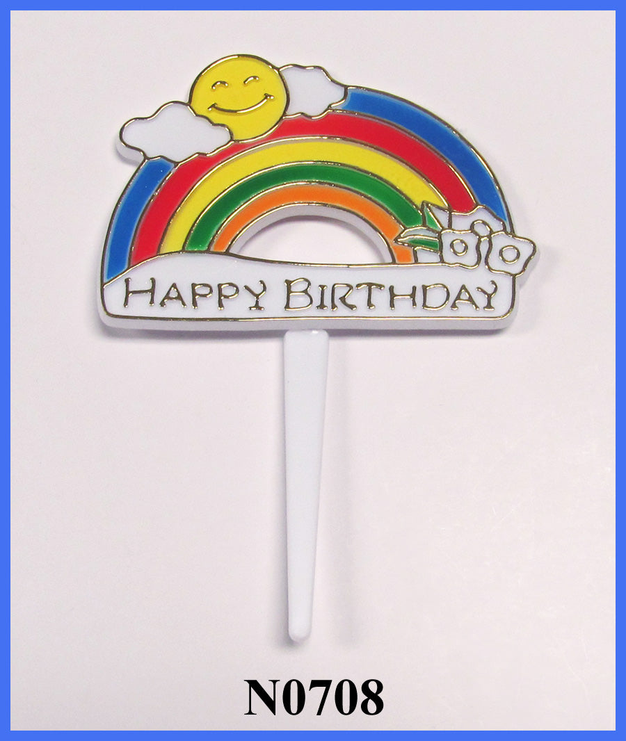 Rainbow Happy B-Day Pick