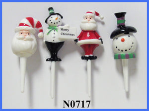 SANTA CLAUS & SNOWMAN PICK