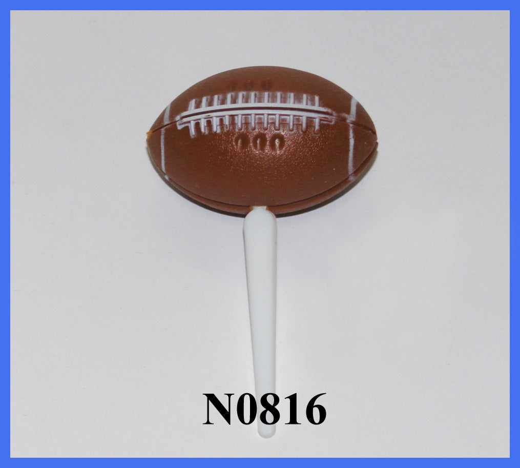 2" Med Football w/Pick