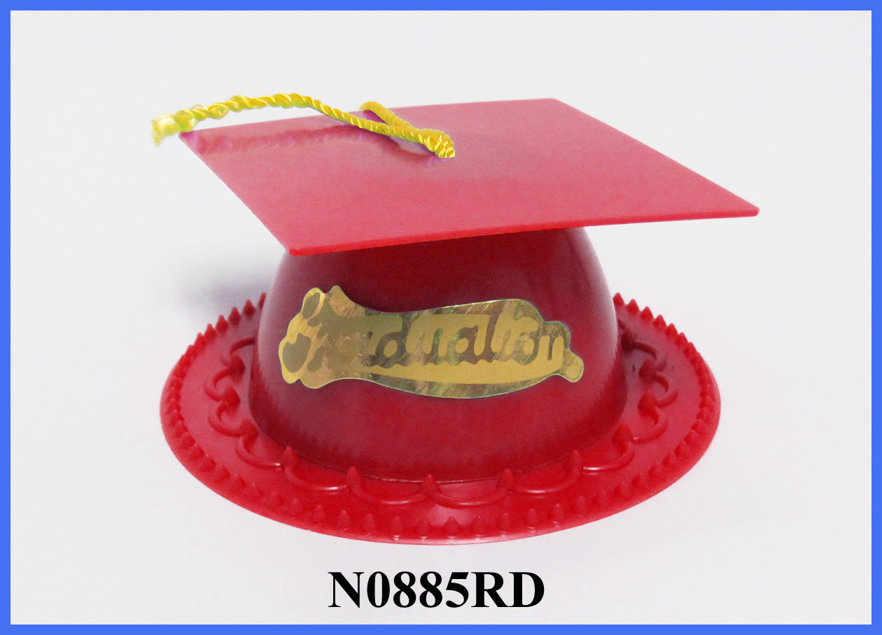 Rd Plastic Grad Hat w/Base