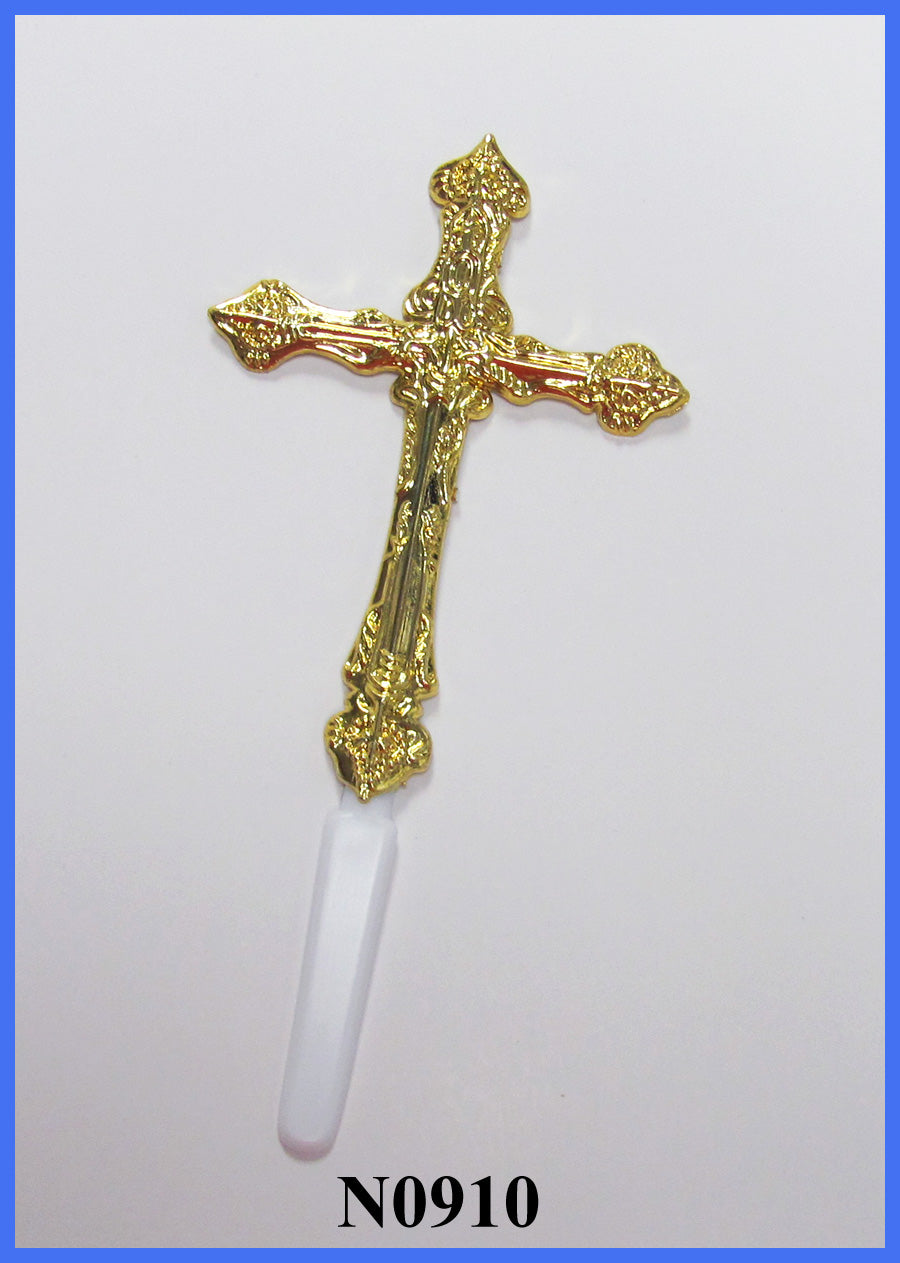 Gold Cross w/ Pick