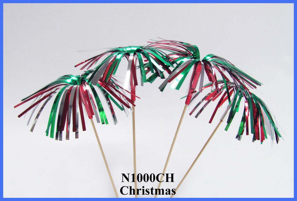 Christmas Foil Palm Picks