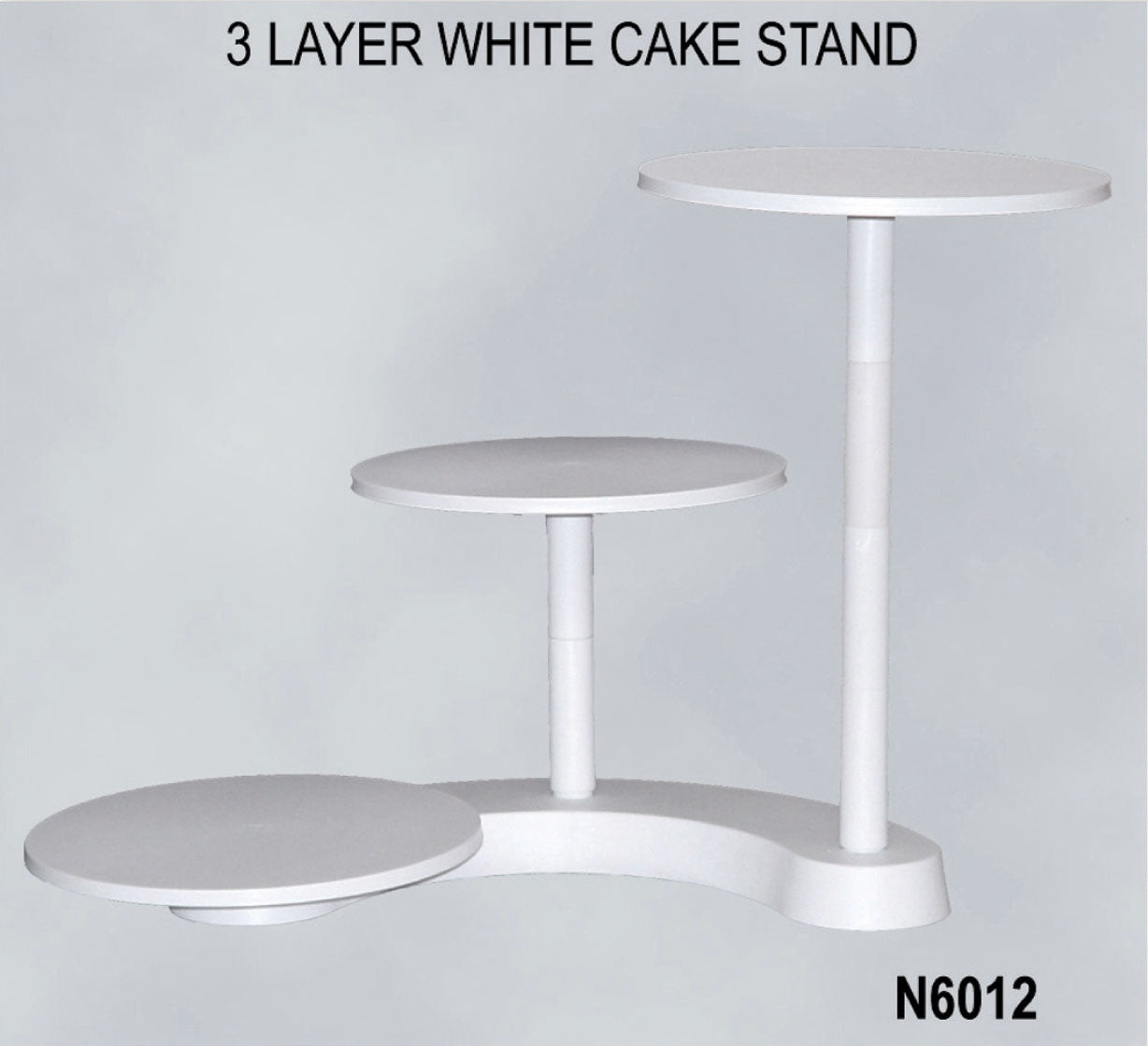 3 Layer White Cake Stand