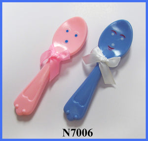 Spoon W/ Ribbon Blue & Pink