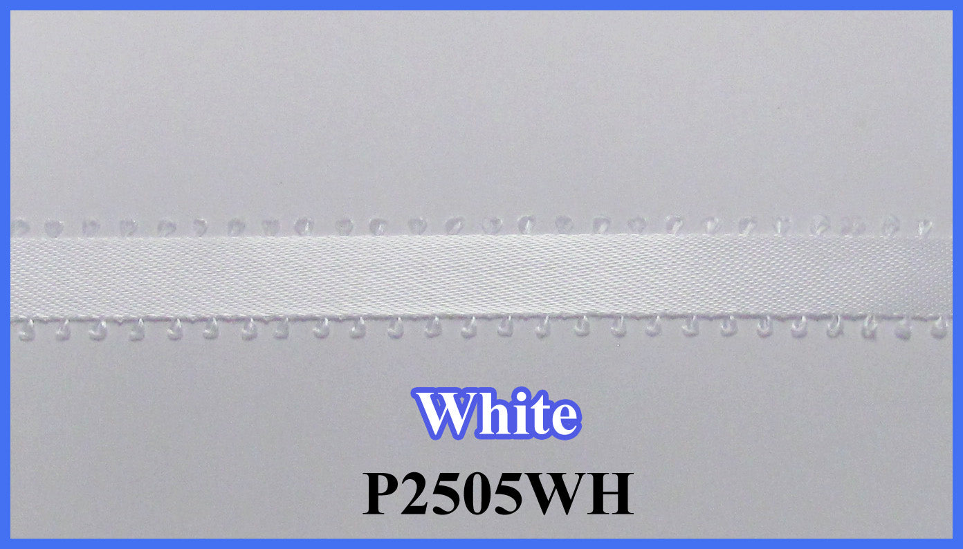 3/8" Picot Ribbon-White-20 Yd